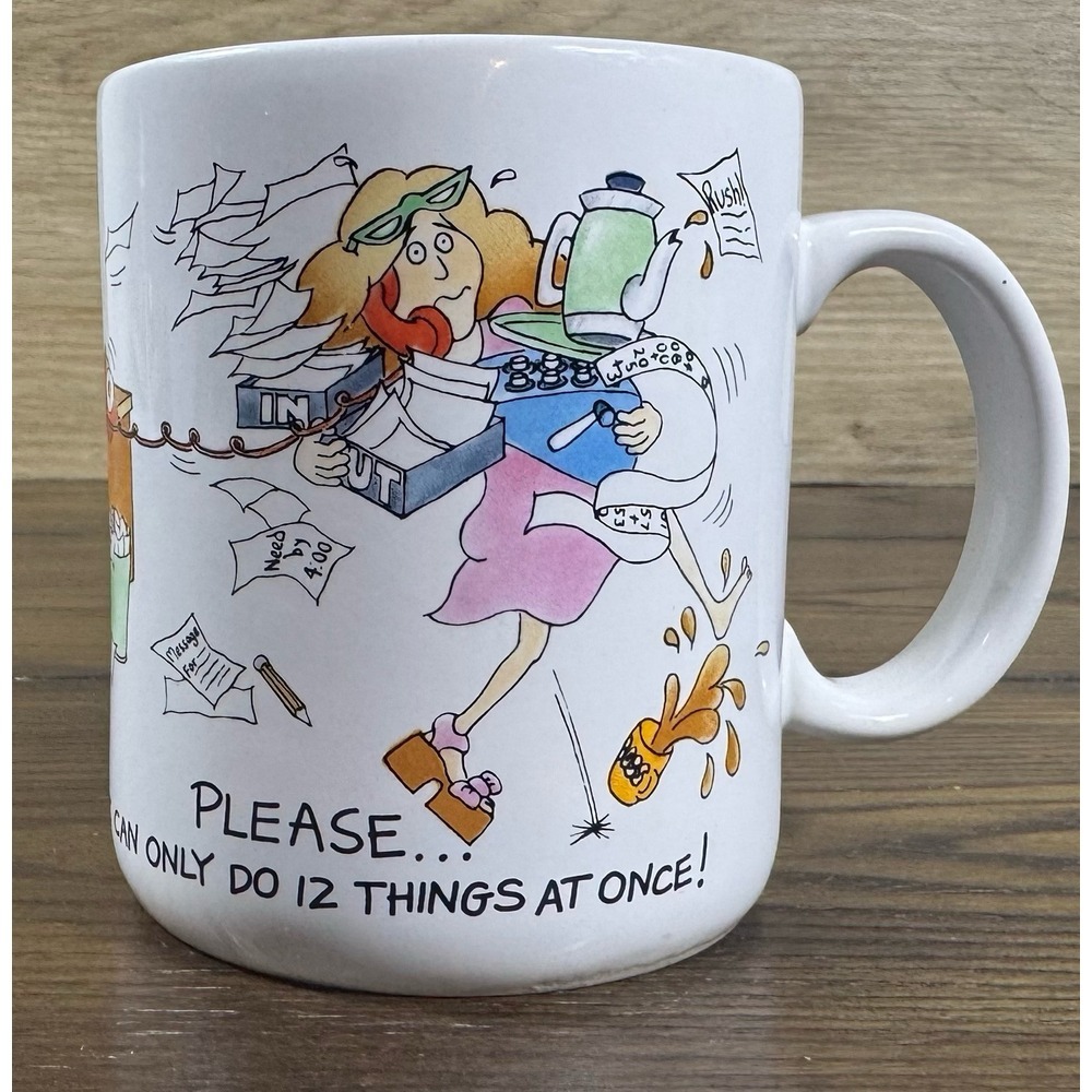 Hallmark Smile Mug Coffee Tea Cup Busy Please I Can Only Do‎ 12 Things At Once